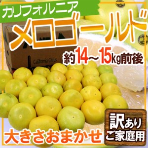 カリフォルニア産 ”メロゴールド” 訳あり 約14～15kg前後 大きさおまかせ 送料無料