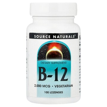 Source Naturals, B-12，2,000 微克，100 錠劑