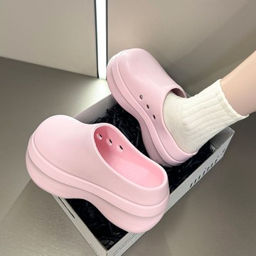 6cm增高女款廚師鞋 止滑  耐磨 防水鞋 工作鞋 荷蘭鞋 雨鞋 穿搭