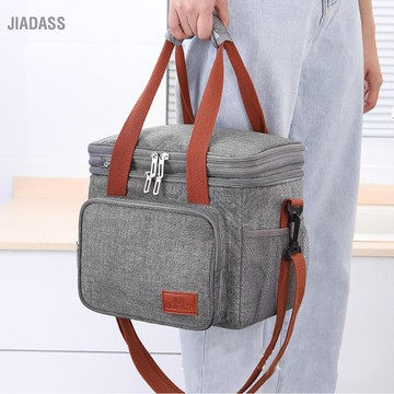 Jiadass Luqeeg 可折疊冷藏包雙層防漏牛津和 PEVA 面料，帶肩帶，適合旅行