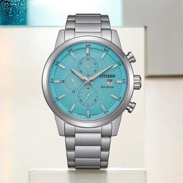 【CITIZEN 星辰】光動能三眼計時手錶 送禮推薦 CA0748-80L