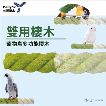 【現貨】美國帕麗Polly's 雙用棲木 食用鈣棒成形 天然砂石補鈣 鸚鵡磨爪棒 鳥多功能棲木 站棒 鳥站棍 鸚鵡站棒