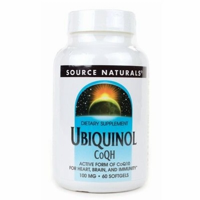 ユビキノール CoQH -カネカ社QH使用- 100mg 60ソフトジェル入り SOURCE NATURALS社製