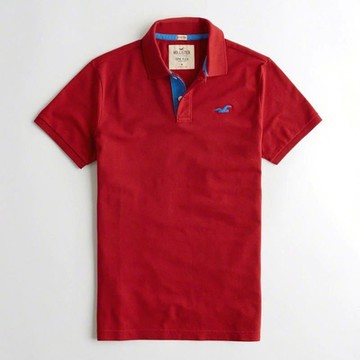 Hollister HCO 男短袖 polo衫 紅色 1969