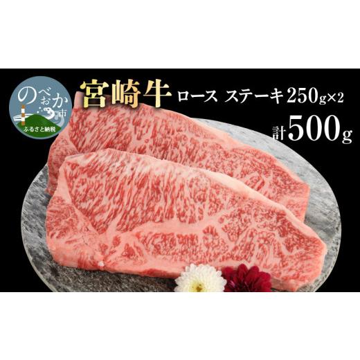 ふるさと納税 宮崎県 延岡市 宮崎牛 ロース ステーキ 250g×2 計500g