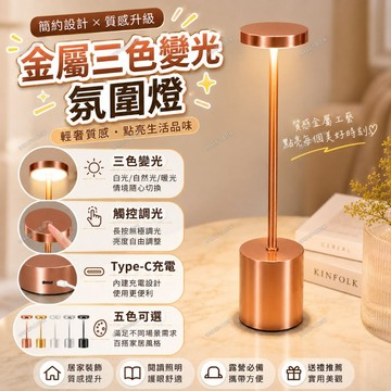 【台灣現貨當天寄🚀】高級別品質 酒吧桌面氛圍燈 茶桌充電式台燈 輕奢復古風床頭燈 金屬銀新款臥室裝飾燈 百搭創意氛圍燈
