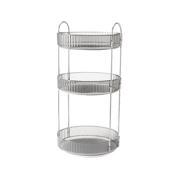 旋轉圓形置物架  透明色  1個