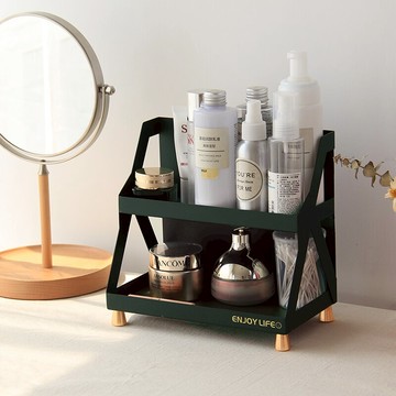 北歐簡約化妝品收納架護桌面膚品儲物架ins收納盒口紅香水置物架