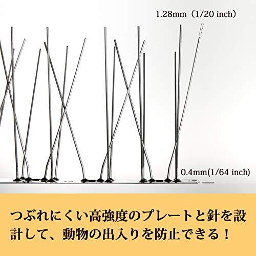 OFFO 鳥よけ 鳩よけは100%ステンレス製でアセンブリ済品です 耐候性 針が密集する カラスよけ フン害防止・ベランダ