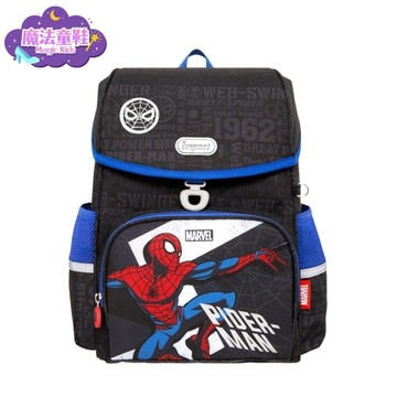 魔法童鞋｜怡寶 IMPACT 蜘蛛人 Spider Man 漫威 懸浮磁扣 護脊書包 IMMVSD709BK