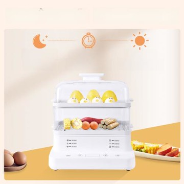 電蒸鍋家用多功能蒸籠大容量蒸鍋全自動電蒸箱三層蒸汽鍋110V美規