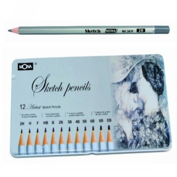 MONA NO.80506-12 12支入 素描鉛筆/製圖鉛筆/繪圖鉛筆 六角桿