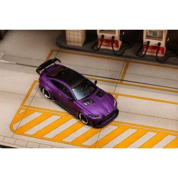 SW 1/64 BMW G82 M4 寬體改裝 合金車模 消光紫 絲滑軸承輪設計