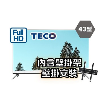 TECO 43型FHD低藍光液晶顯示器+壁掛安裝(TL43A10TRE)