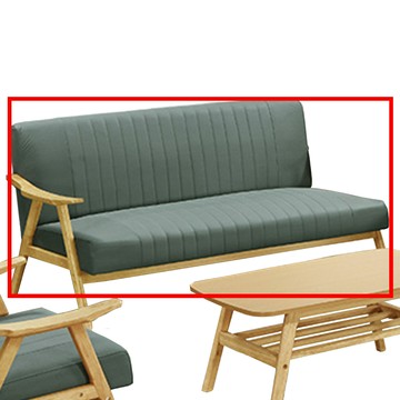 obis 桑寧三人座墨綠色科技布沙發