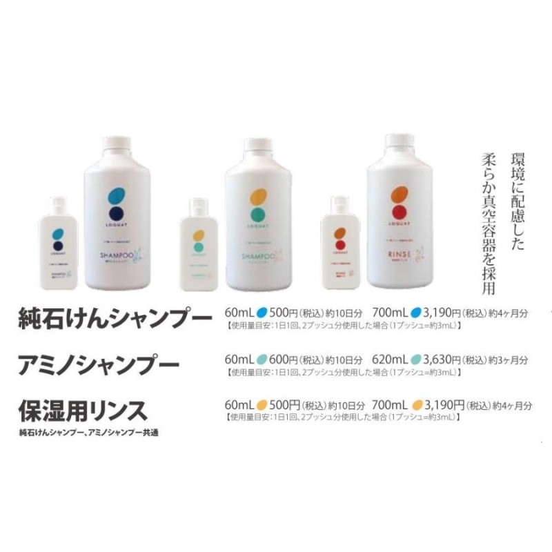 ロクワットアミノシャンプー LOQUAT AMINO 620mL 約3か月分 | LINE