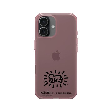 iPhone 17 Clear (相機按鈕) 晶醺玫 - Keith Haring - 發光的嬰兒®