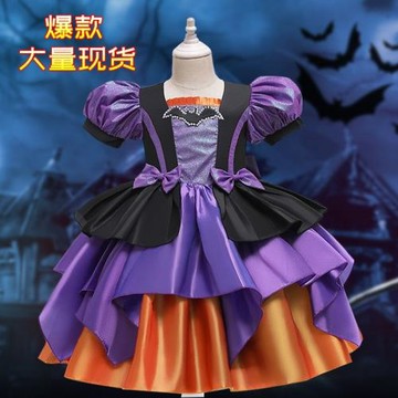2025好萬圣節冬季短袖公主童裙外貿童裝女童禮服girl dress連衣裙