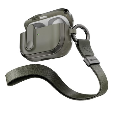 MAGEASY Odyssey 抗衝擊磁扣耳機保護殼 附手繩及金屬扣環 適用於Airpods Pro 2/1  SWAPP2ODS-GR  1個  金屬綠