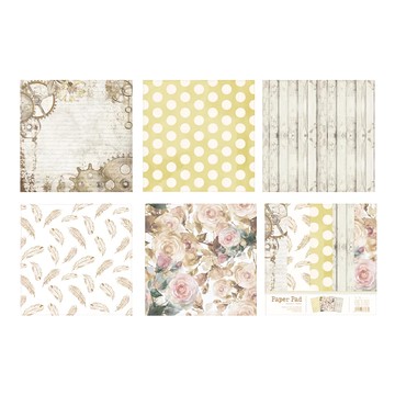 德德小品集 舊時光素材紙2件組 152mm x 152mm 銅版紙和硫酸紙各5張 10枚入  C款  1組