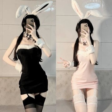 性感圣誕節cos服裝兔女郎制服純欲夜場酒吧派對修身彈力兔子套裝