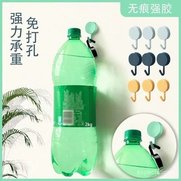 閃電出貨⚡無痕粘鈎強力粘墻衛生間創意高顔值免打孔掛鈎粘墻宿捨必備小掛鈎 ZL8C