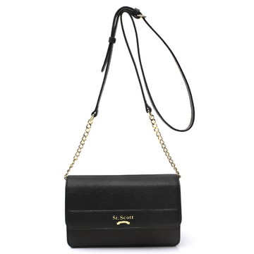 Saint Scott 茉莉鍊條肩背包  22 x 14 x 7.5 cm  黑色