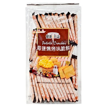 HEALTH DAILY 健康日誌 海鹽燒烤味脆餅 量販包 薄脆片爽口好滋味  408g  1包
