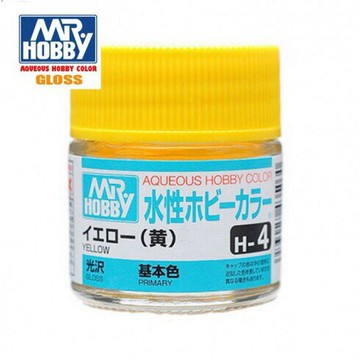 【鋼普拉】現貨 MR.HOBBY GUNZE 郡氏 GSI H-4 H4 環保新水性漆 光澤 黃色 模型漆 10ml
