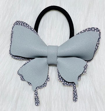 手工真皮超美質感雙層鳳尾蝶蝴蝶髮圈髮飾