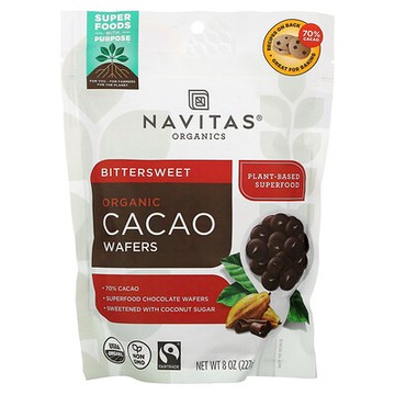 Navitas Organics, 有機可可片，甘苦茄味，8 盎司（227 克）