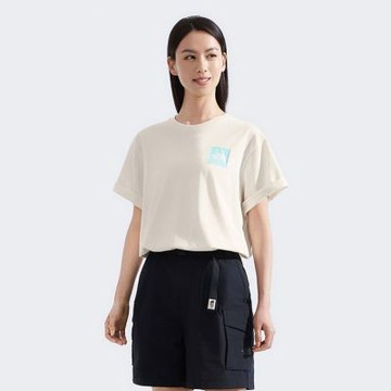 The North Face 北臉 短袖上衣 男 女 中性 U RLX SUMMER TRAVEL TEE GRAPHIC 米白 NF0A8DC2QLI