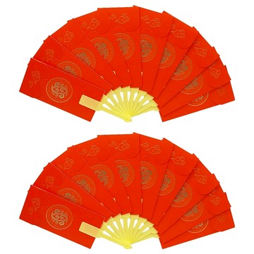 扇子紅包袋 (10卡位) 立體硬挺  2支