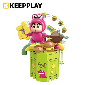 【正版授權】KEEPPLAY 積木公仔 蠟筆小新 零食系列 鱷魚山餅乾 益智玩具 玩具 野原新之助 鱷魚山先生 啟蒙積木 Qman - 317959