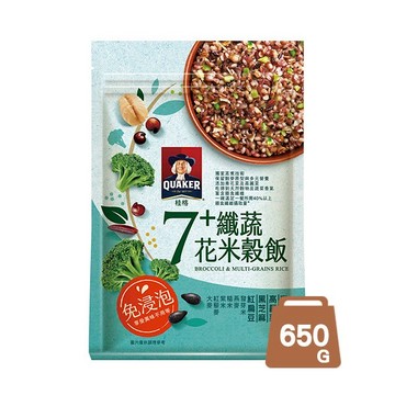 桂格免浸泡7+纖蔬花米穀飯650gX1
