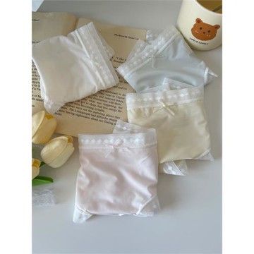 奶皮A類裸感面膜冰絲內褲少女純棉襠無痕中低腰速干少女2025新款