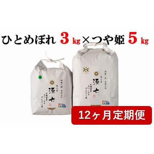 ふるさと納税 山形県 三川町 米工房源六が作るお米セット1×12回