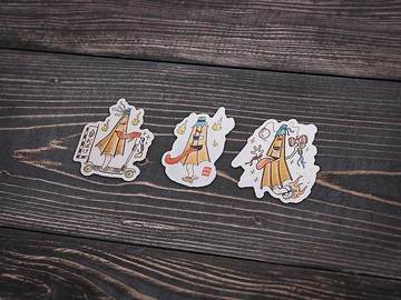 PVC 3入貼紙組 - 傘妖系列