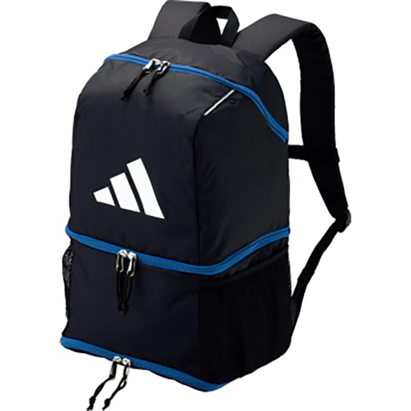 adidas（アディダス） ボール用デイパック 24L 黒色×青色 サッカー