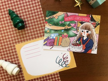 聖誕節 明信片 復刻回憶-聖誕節一起慶祝吧
