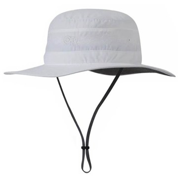 Outdoor Research Solar Roller Sun Hat 超輕防曬抗UV透氣可調可收折中盤帽(UPF 50+)登山健行圓盤帽_243442-2036 白/米繡