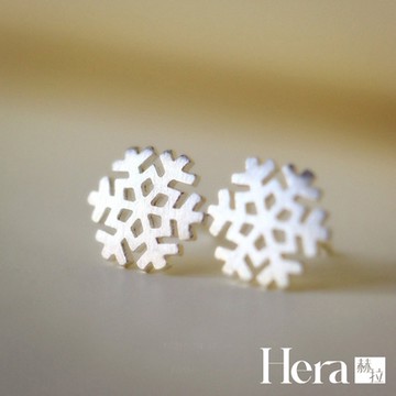 【HERA 赫拉】文青小雪花精鍍銀耳針 H111051701