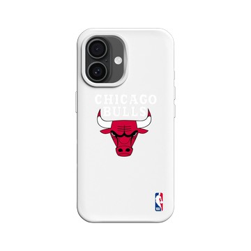 iPhone 16 SolidX 白 - NBA - Logo-芝加哥公牛 Chicago Bulls - Light