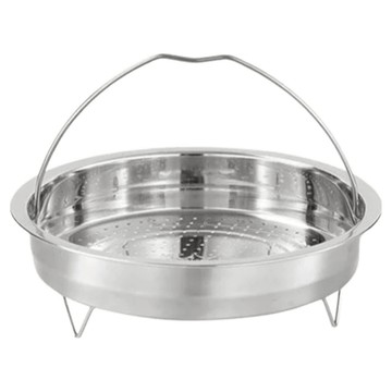 304不鏽鋼帶提把支架蒸盤  22cm  1個