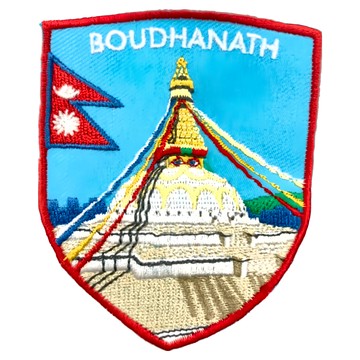 A-ONE 匯旺 地標造型刺繡 NO.265 尼泊爾 滿願塔 貼布 7.5 x 6cm  彩色  1個