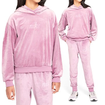 Nike Po HDY Cozy 大童 童裝 粉色 運動 休閒 帽T 加絨 上衣 長袖 FZ5588-523