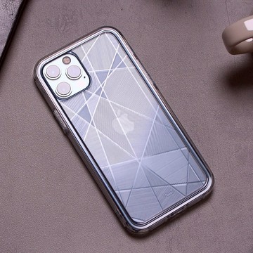 極空戰甲 透明不變黃 雙料防摔保護殼 光雕系列-斜紋