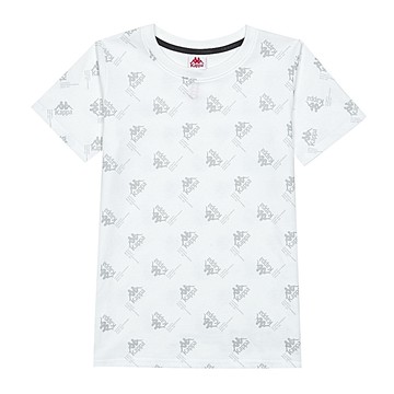 KAPPA義大利舒適小童吸溼排汗男款圓領T恤 白 321B11W001