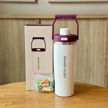 COSTA拎拎杯316不銹鋼保溫杯高顏值男女提手帶吸管大容量運動水杯