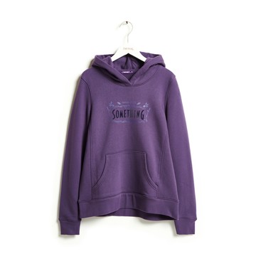 SOMETHING｜女裝｜復古LOGO長袖帽T